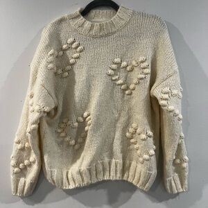 Only knit sweater oversized XS with heart details